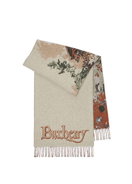 Ekd Stallion Cream Color Cashmere Women's Scarf