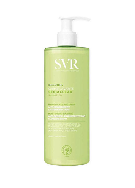 SVR Sebiaclear Creme Lavanta Düzensiz Ciltler İçin Nemlendirici ve Yatıştırıcı Yüz Temizleyici Krem 400 ml