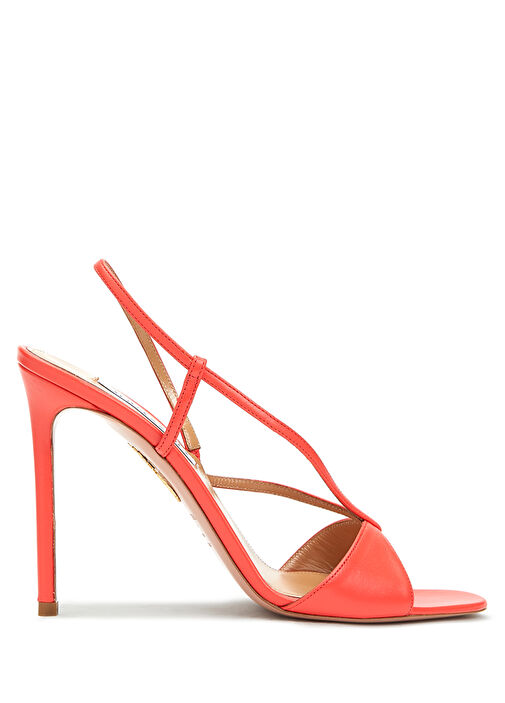 Kırmızı Kadın Deri Sandalet - Görsel 2