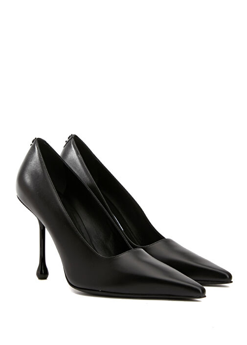 Ixia Siyah Deri Stiletto - Görsel 3