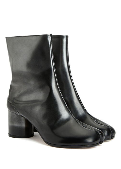 Tabii Siyah Silver Kadın Deri Bot - Görsel 3