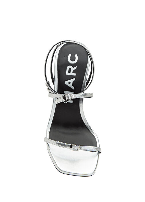 The Metallic Daisy Silver Kadın Deri Sandalet - Görsel 5