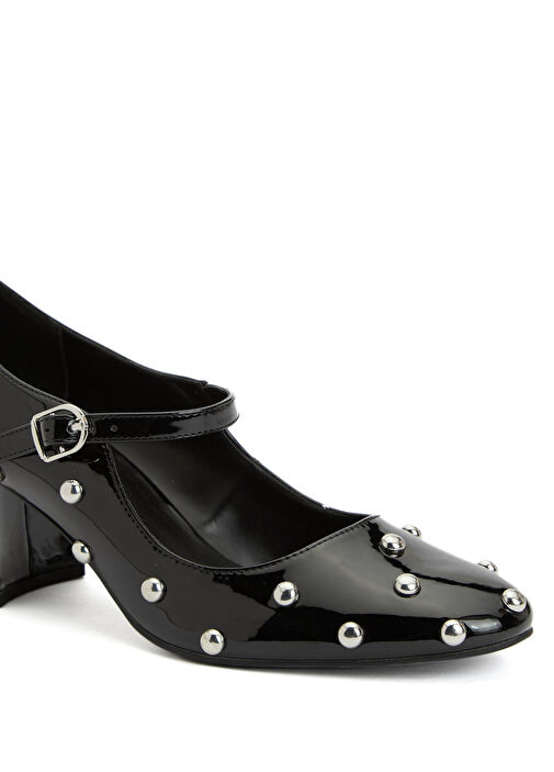 Siyah Taşlı Kadın Ayakkabı - Görsel 7