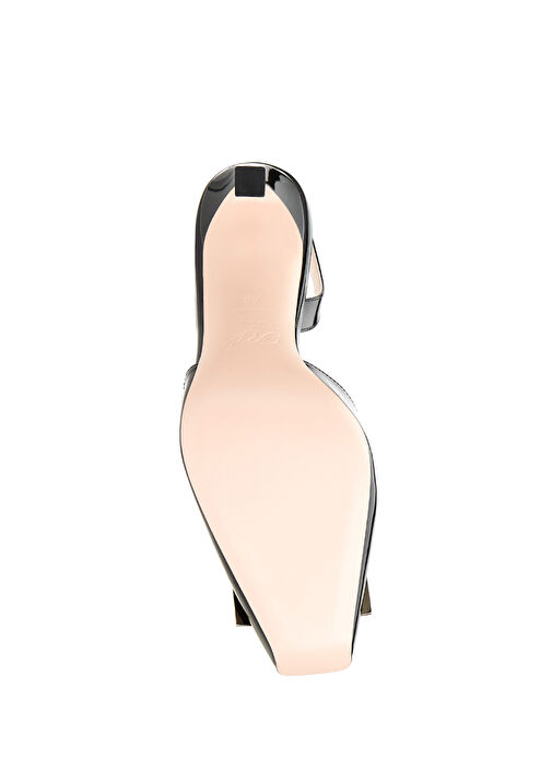 Siyah Deri Topuklu Ayakkabı - Görsel 6