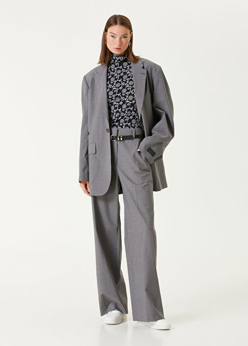 パンツ archive KENZO gray wool wide slacks 90s Vintage 90s Kenzo Wide-leg Wool Trousers Size M/ 28