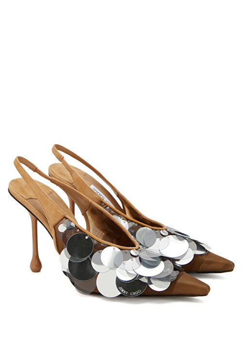 Silver Krem Deri Topuklu Ayakkabı - Görsel 3