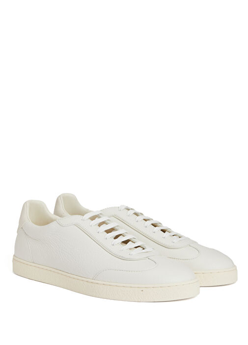 Beyaz Erkek Deri Sneaker - Görsel 3