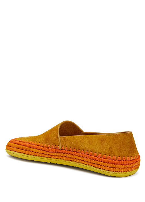 x Paula's Ibiza Turuncu Kadın Deri Espadril - Görsel 4