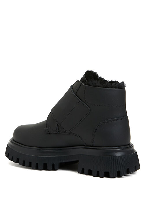 Siyah Erkek Çocuk Deri Bot - Görsel 4