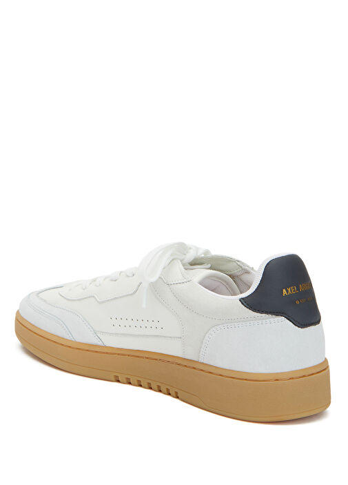 Kırık Beyaz Erkek Deri Sneaker - Görsel 4