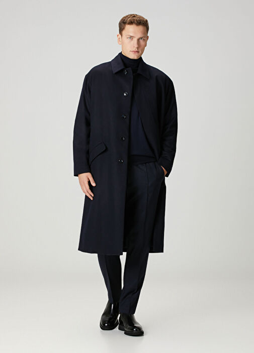 Giorgio Armani - Navy Blue Cashmere Coat