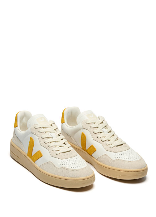 V-90 O.T. Beyaz-Hardal Erkek Deri Sneaker - Görsel 3