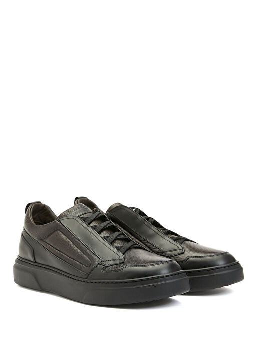 Barrett Siyah Lacivert Barrett Deri Erkek Sneaker