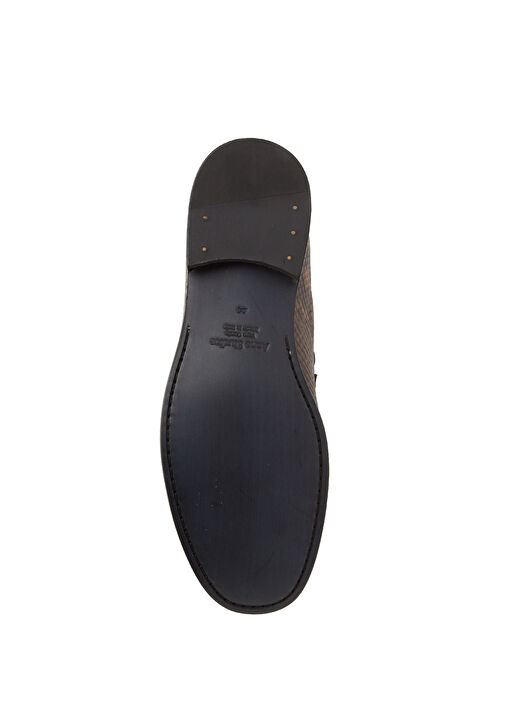 Kahverengi Desenli Erkek Deri Loafer - Görsel 6