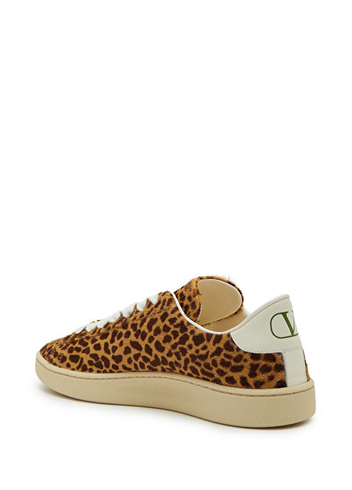 Leopar Kadın Deri Sneaker - Görsel 4