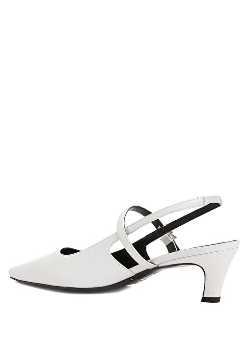 Kitten Beyaz Deri Topuklu Ayakkabı - Görsel 4