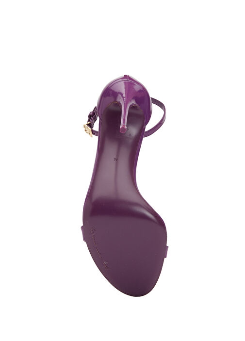 Mor Kadın Deri Sandalet - Görsel 6