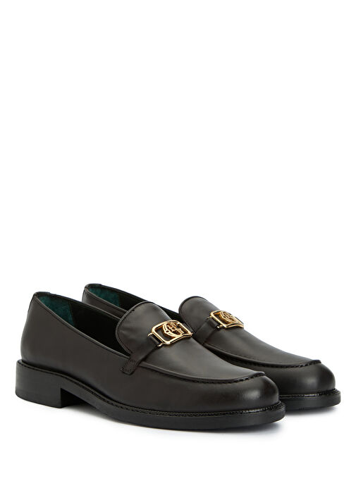 Kahverengi Tokalı Kadın Deri Loafer - Görsel 3