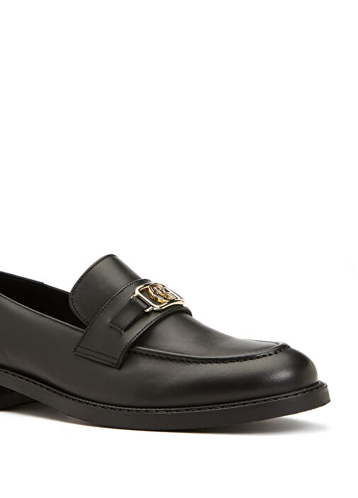 Siyah Kadın Deri Loafer - Görsel 18