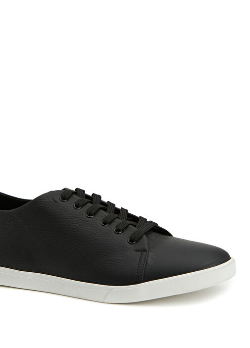 Siyah Desenli Erkek Deri Sneaker - Görsel 7