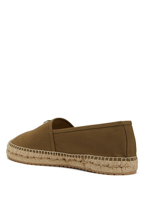 Yeşil Logo Detaylı Erkek Deri Espadril - Görsel 4