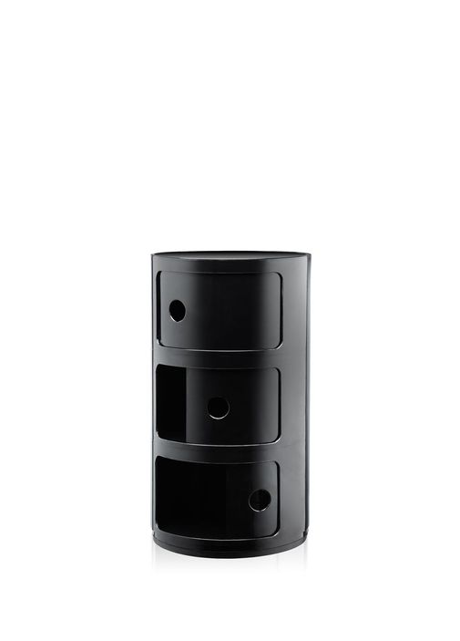 Kartell - Componibili 3 Çekmeceli Siyah Modül - Siyah