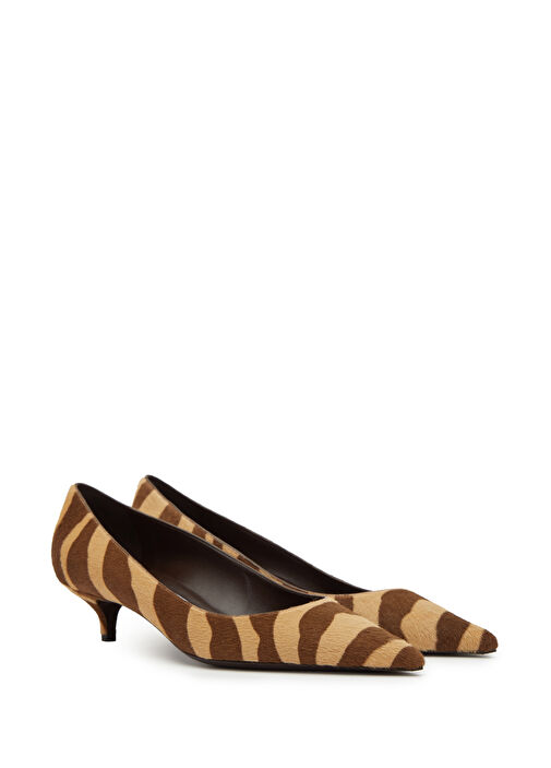 Amelia Koyu Kahverengi Deri Topuklu Ayakkabı - Görsel 3