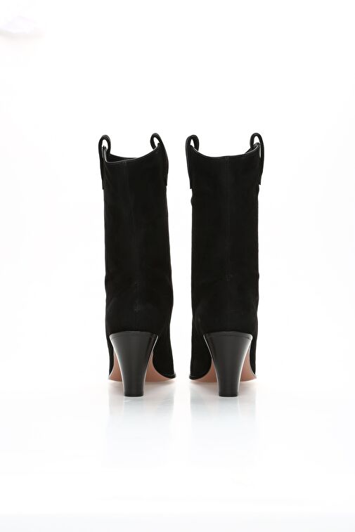 Boogie Siyah Kadın Süet Bot - Görsel 5