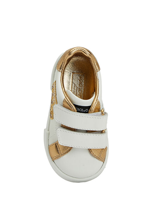 Beyaz Kız Çocuk Deri Sneaker - Görsel 5