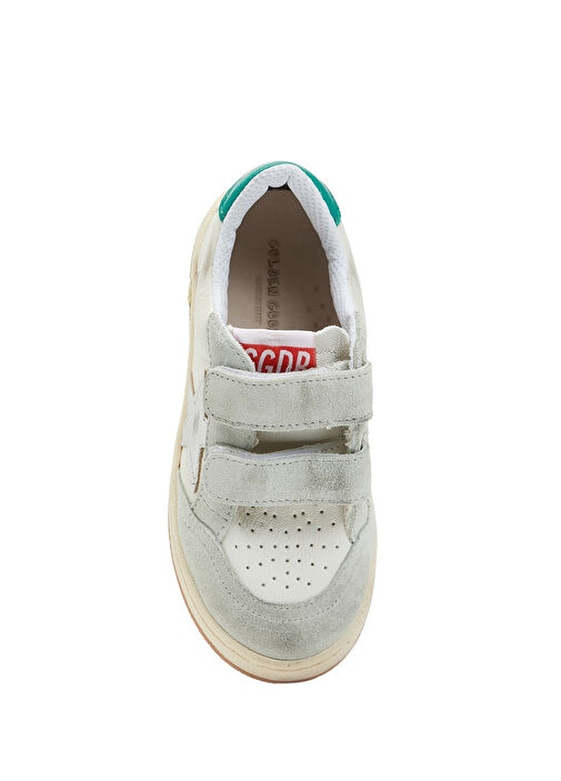 BallStar Beyaz Yeşil Unisex Çocuk Deri Sneaker - Görsel 5