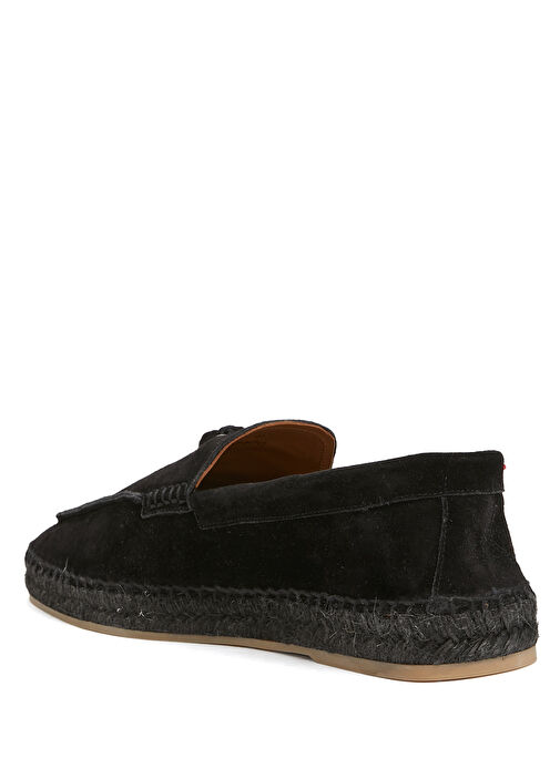 Siyah Erkek Deri Espadril - Görsel 4