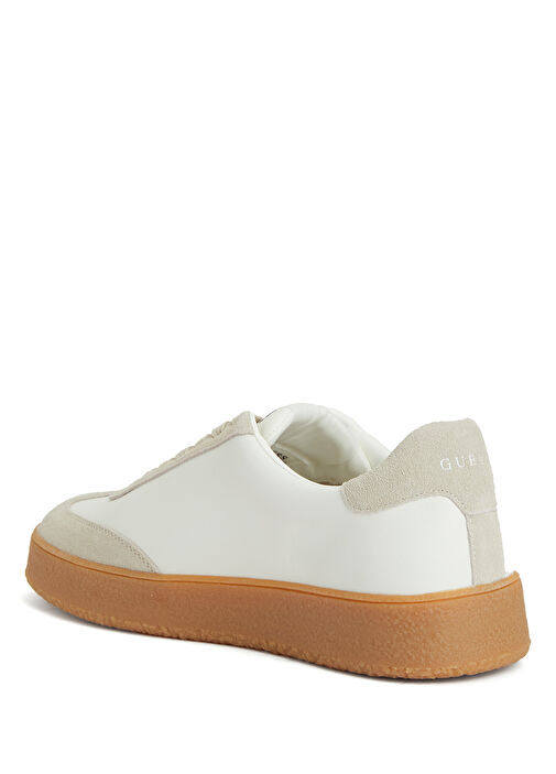 Wimoh Beyaz Krem Erkek Deri Sneaker - Görsel 4