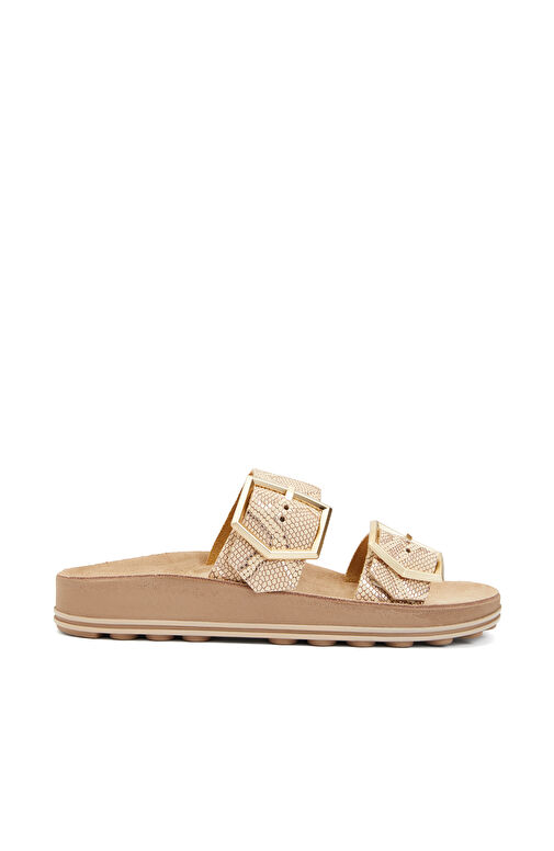 Rose Gold Kadın Deri Terlik - Görsel 2