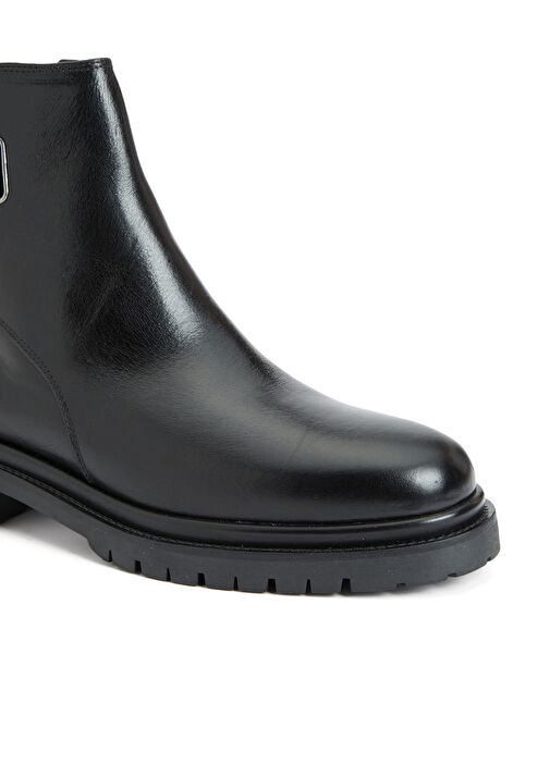 Siyah Kadın Deri Bot - Görsel 7