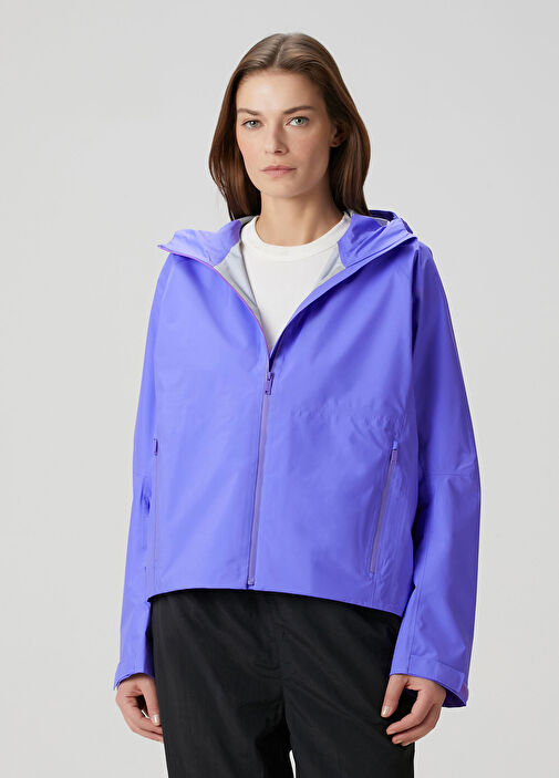Horizon Lila Kapüşonlu Yağmurluk
