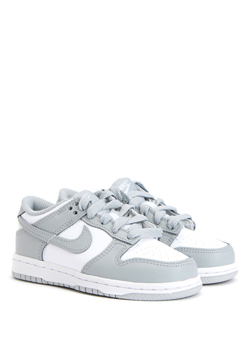 Dunk Low Beyaz Unisex Çocuk Deri Sneaker - Görsel 3