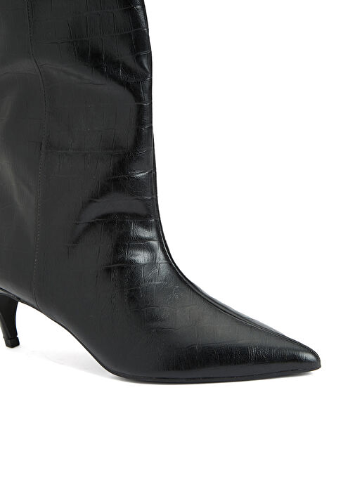 Siyah Kroko Desenli Çizme - Görsel 7
