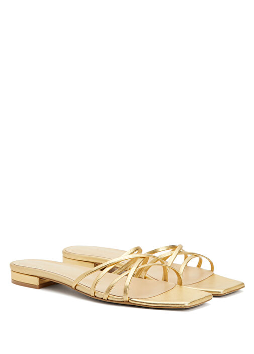 Gold Kadın Deri Terlik - Görsel 8