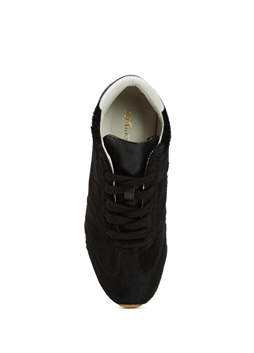 Siyah Kadın Deri Sneaker - Görsel 5