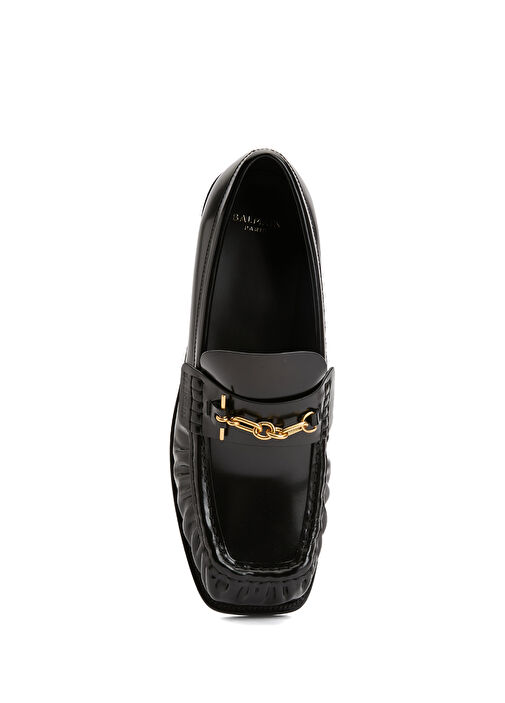 Sync Glazed Siyah Erkek Deri Loafer - Görsel 5