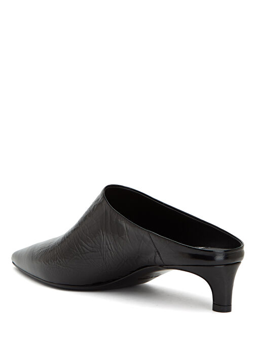 Siyah Kadın Deri Terlik - Görsel 4