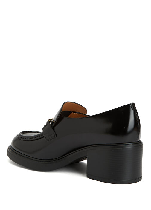 Siyah Kadın Deri Loafer - Görsel 4