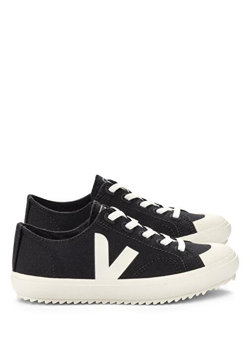 Siyah Logolu Unisex Çocuk Organik Pamuk Sneaker - Görsel 2