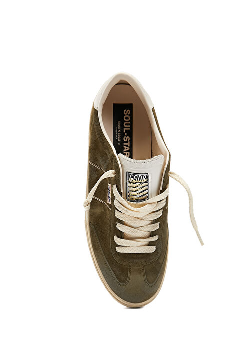 Soul Star Haki Beyaz Erkek Deri Sneaker - Görsel 5