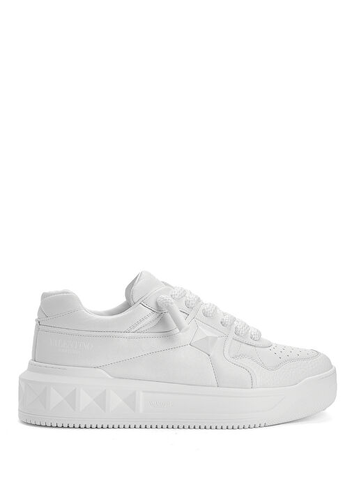 One Stud Beyaz Erkek Deri Sneaker - Görsel 2