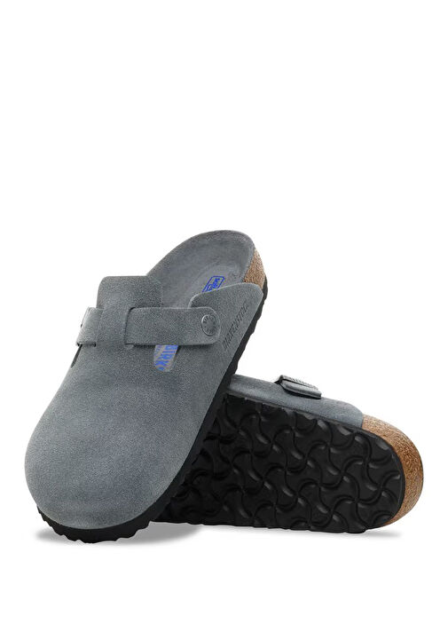 Boston Gri Erkek Süet Terlik - Görsel 5