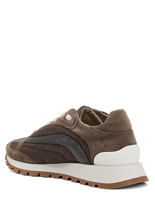 Kahverengi Kadın Deri Sneaker - Görsel 4