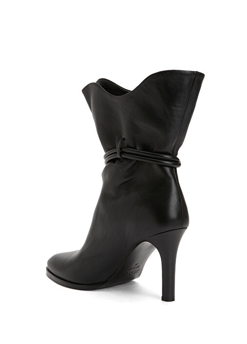 Siyah Kadın Deri Çizme - Görsel 4