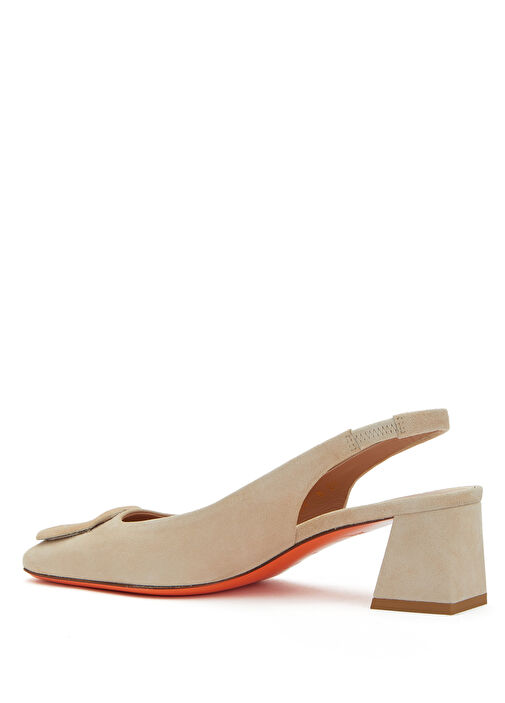 Marta Bej Süet Topuklu Ayakkabı - Görsel 4