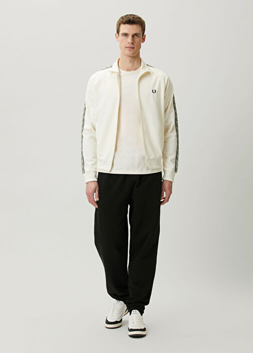 Fred Perry Çok Renkli 11 Erkek Beyaz Kontrast Logo Şeritli Ceket